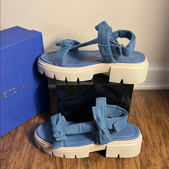 Stuart Weitzman Denim Sandals - Picture 5 of 6
